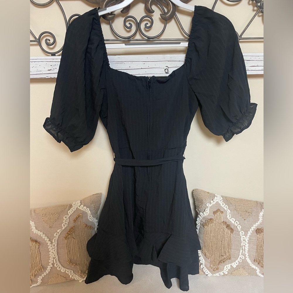 mi ami for Francesca’s Black Ruffle Dress, Size Small - Picture 4 of 9